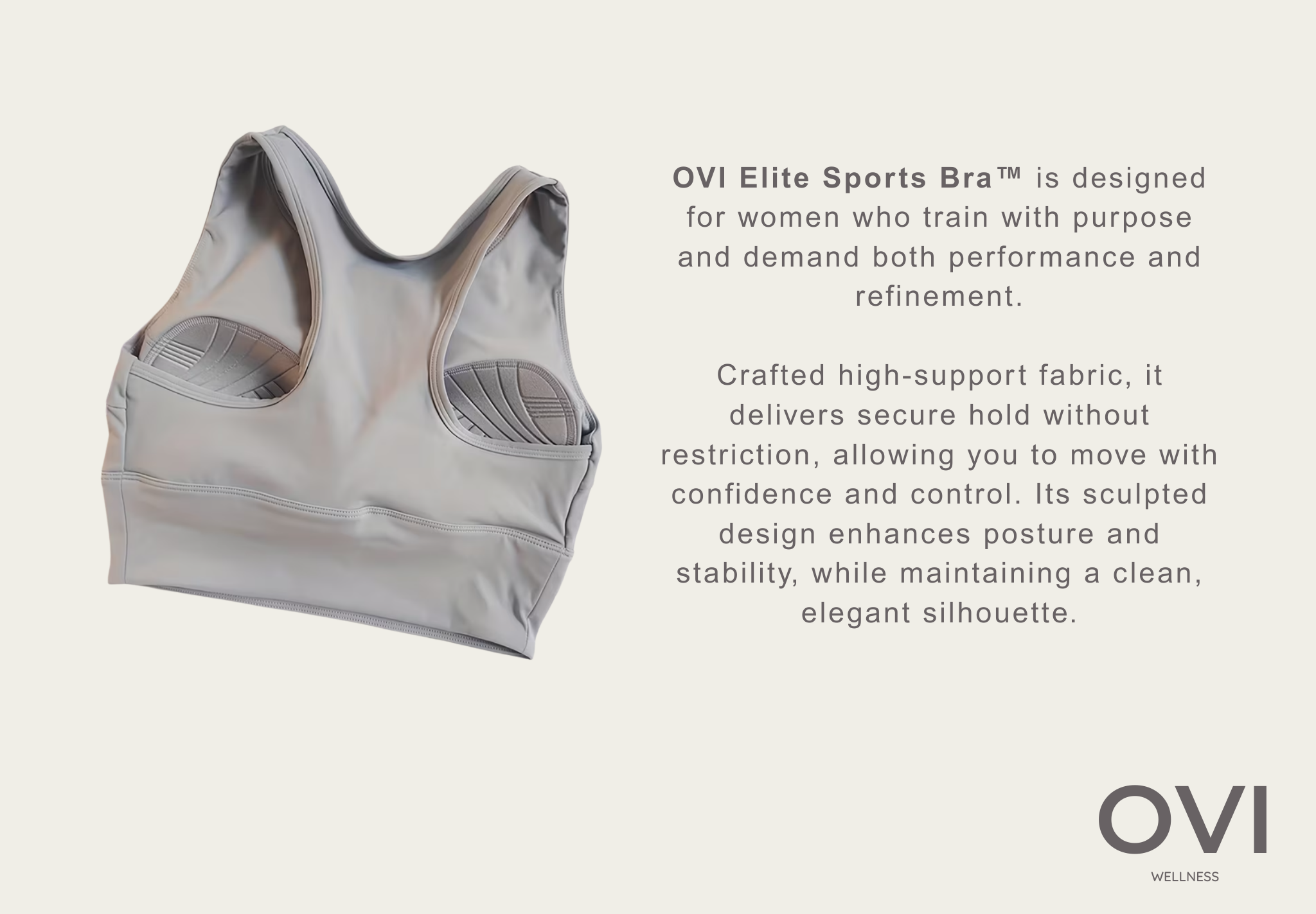 OVI Elite Sports Bra™  Support with Intention. Strength with Elegance.