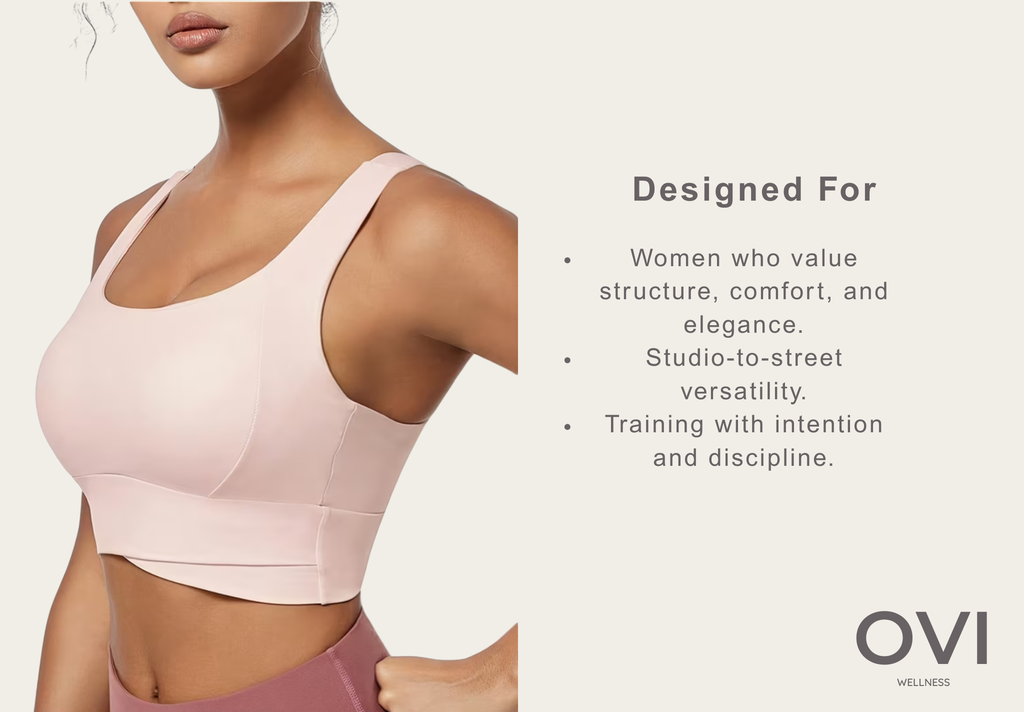 OVI Elite Sports Bra™  Support with Intention. Strength with Elegance.
