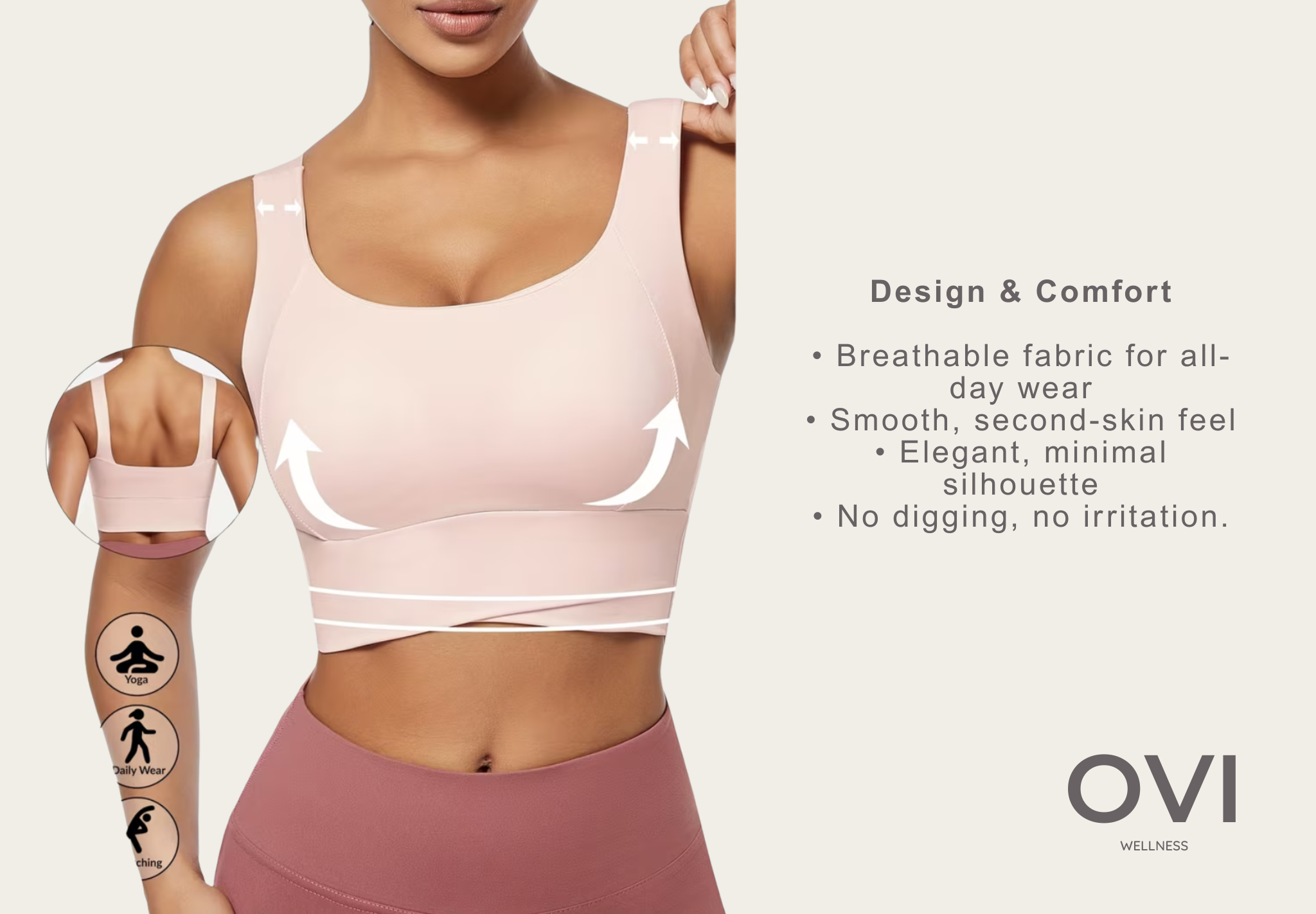 OVI Elite Sports Bra™  Support with Intention. Strength with Elegance.