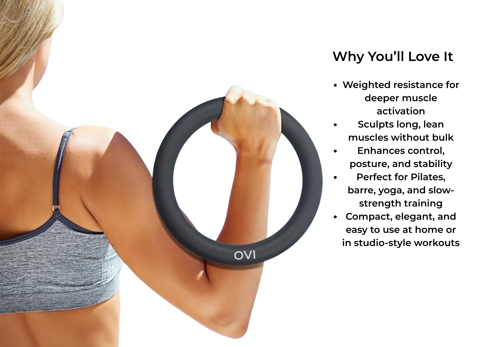 Weighted Pilates & Yoga Barre Ring – OVI Edition